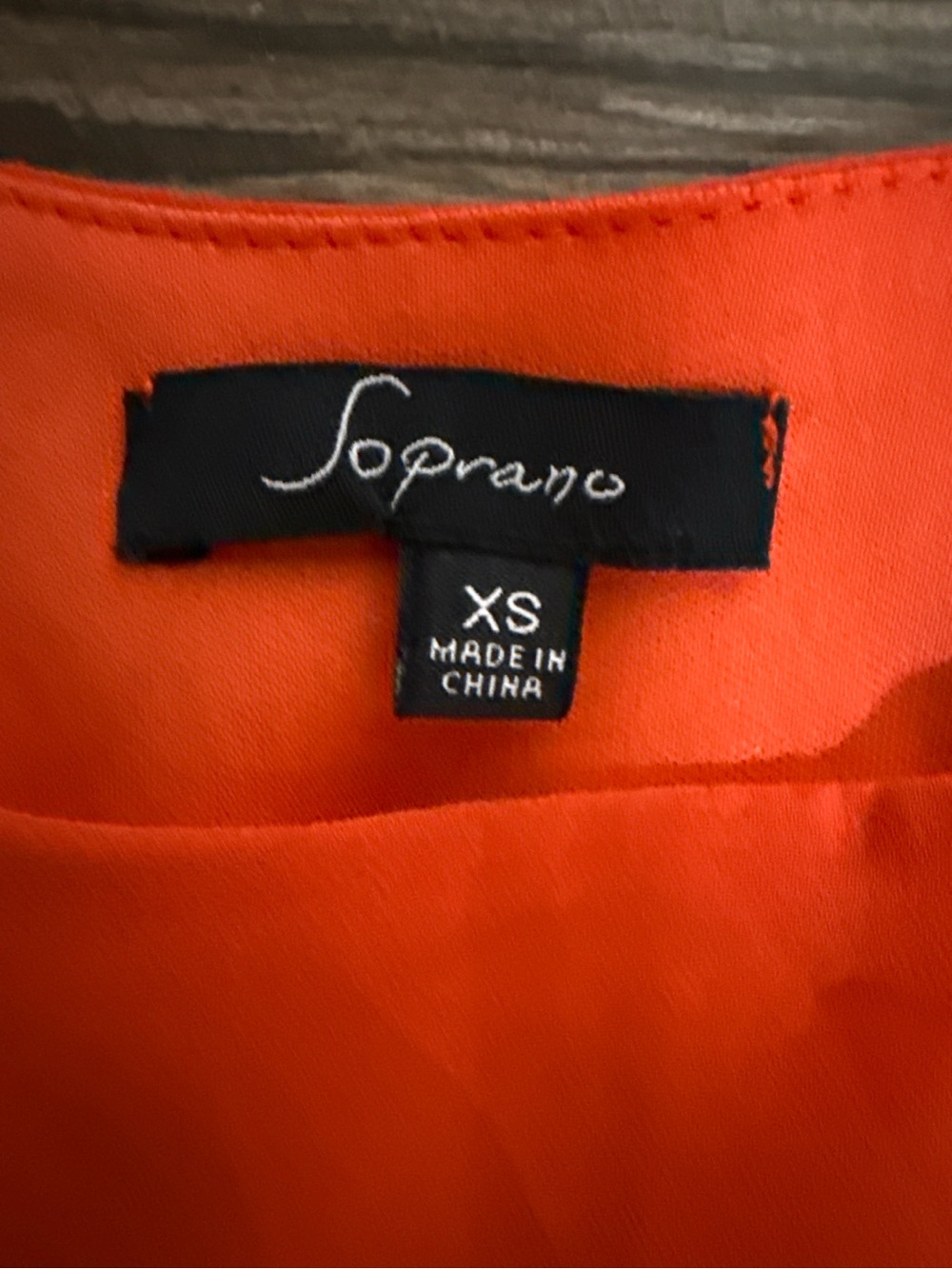 Soprano Coral Orange Chiffon Flowy Dress XS - Picture 5 of 7